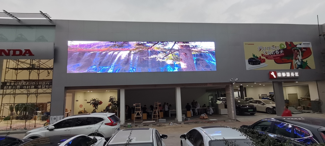 Rainproof P6 Dış Mekan LED Ekran Tam Renkli Perde Elektronik Duvar Ekranı
